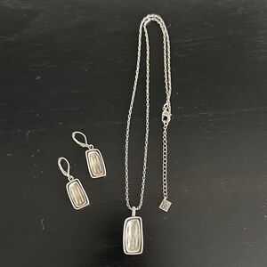 Brighton Silver Necklace and Earring Set